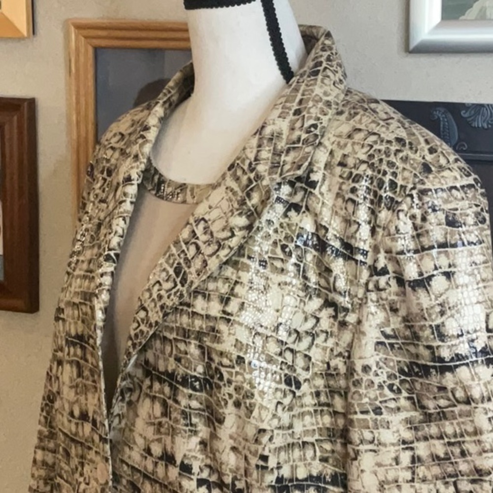 Norton Jacket And Matching Shell With Faux Alliga… - image 2